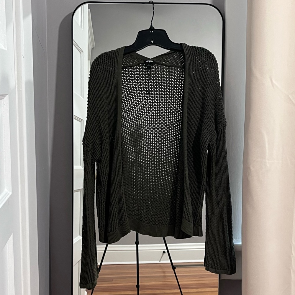 Express Dark Olive Women's Cardigan